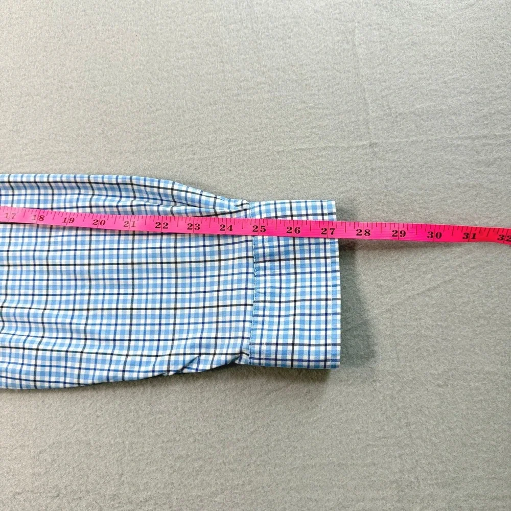 Polo Ralph Lauren Shirt Mens XXL Blue Check Classic Fit Performance